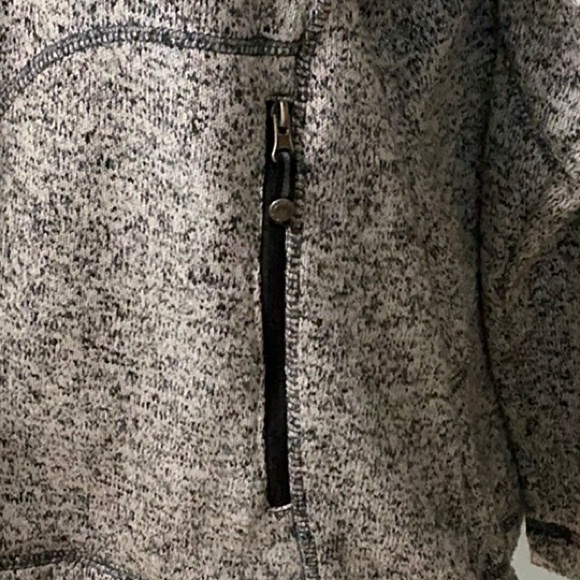 Marbled black & grey “Lake Girl” sweatshirt jacket. - Picture 3 of 7